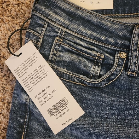 Silver Suki Jeans (New with Tags) - Picture 3 of 4